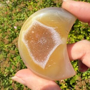 Unique Druzy Agate Moon